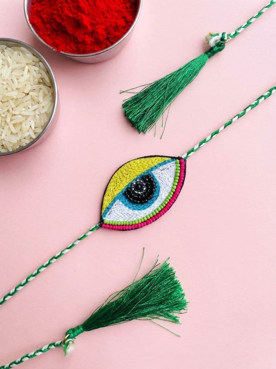 Handcrafted Evil Eye Rakhi 2026 - A Token of Love for Brothers