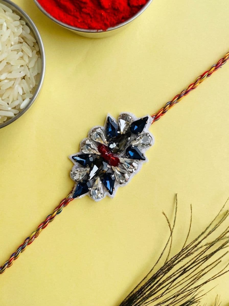 Handcrafted White-Blue Rakhi 2026: A Unique Keepsake for Your Brother